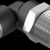 190661 Push-in fitting, L-shaped, with external hexagon, R1/2 <> dia. 1