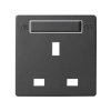 SIMON 82 Pokrywa do gniazda standard brytyjski z wyłącznikiem grafit 8200046-038 KONTAKT SIMON