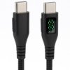 Kabel USB-C / USB-C ART PD 100W 5A 480Mb/s 1m czarny LED