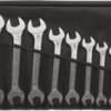 Double open-end wrench kit, 11 pieces with bag, 6-32 mm, 15°, 1540 g, chromium alloy steel, 96400307