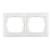 DOMO Ramka 2 podwójna pozioma 01-1470-002 biała 24763 KANLUX