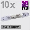 TRU COMPONENTS TC-13448488 Złącze doczołowe T24C036, z pełną izolacją , 0.3 - 0.5 mm², 26 mm, 10 szt.