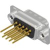 D-Sub plug, 9 pole, standard, equipped, straight, wire-wrap, 163A11469X
