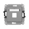 ICON Mechanizm gniazda multimedialnego pojednczego bez modułu (standard Keystone) szary mat 27IGM-1P
