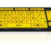 Klawiatura Upośledzenie wzroku przewodowa, kolor: Żółty, USB, QWERTY (francuski), Ceratech