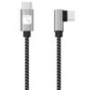 Kabel Usb 2.0 Usb-C Na Usb-C Kątowy M/M 3A W Oplocie Icoc Mu2cc9-010-Al /1 M/