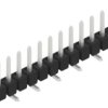 Pin header, 12 pole, pitch 2.54 mm, angled, black, 10047203