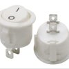 PRZEŁĄCZNIK OKRĄGŁY XW-602 6A 250V ON-OFF BIAŁY