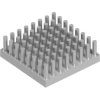 Pin heatsink, (L x W x H) 29 x 29 x 10 mm, 5.7 to 2.5 K/W, natural aluminum, ICK S 29 X 29 X 10