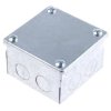 Puszka zaciskowa, Stal Galwanizowany 8 Knockouts 75mm x 75 mm x 50mm RS PRO
