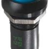 Vandal-proof pushbutton, 1 pole, black, illuminated  (red), 5 A/28 VDC, mounting Ø 13.6 mm, IP67, IPR3FAD2L0S