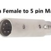 DMX 5 to 3 pin adapter