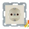 B.Kwadrat/S.1 Gniazdo z uziemieniem schuko (zaciski śrubowe) krem połysk 41438982 HAGER