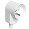 Gniazdo przenośne kątowe 16A 2P+Z 250V białe GN-170K