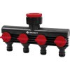 Toolcraft 2302371 Plastic 4-Way Splitter with Water Stop and Regulator