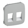 VALENA ALLURE Plakietka aluminium gniazda głośnikowego podwójne 755377 LEGRAND