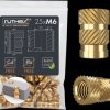 GE-M6X127-002 3D printing, threaded inserts, M6x12.7, pack of 25