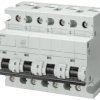 Wyłącznik nadprądowy MCB, Typ B, 4-biegunowy, 80A, 400V, na szynę DIN, Siemens 5SP4480-6, 5SP4