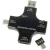 Tester USB napięcia gniazd, miernik, woltomierz USB-C, USB-A, micro USB