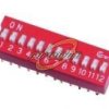 DIP-SWITCH 12-BIEGOWY CZERWONY