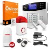 Alarm bezprzewodowy GSM 2xPIR +syrena +piloty + KARTA SIM Zestaw alarmowy