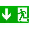 Piktogram Ps26 125X250 Strzałka Dół Człowiek W Drzwiach Logo Awex (Iso7010)