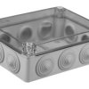Puszka n/t hermetyczna 190x140x70 10 dławików IP65 pokrywa przezroczysta S-BOX 406-P
