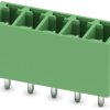 Pin header, 5 pole, pitch 3.81 mm, straight, green, 1803455