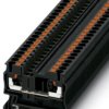 Through terminal block, push-in connection, 0.14-4.0 mm², 1 pole, 24 A, 8 kV, black, 3212330