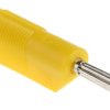 Adapter z wtykiem bananowym Męski Śruba typ Wtyk bananowy Żółty 30A Hirschmann Test & Measurement rozmiar 4 mm