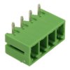 Łączówka; ECH381R-04P; 4 tory; R=3,81mm; 7,2mm; 8A; 300V; na panel; kątowe 90°; zamknięta; lutowany; zielony; Dinkle; RoHS