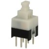 Przełącznik; przyciskowy; SW-PYPS2271; ON-(ON); biały; bez podświetlenia; przewlekany (THT); 2 pozycje; 0,1A; 30V AC; raster 2x5