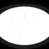 50956 Ceiling light fixture, 12 W, 1200 lm, 3000 K, black ring