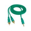 Kabel JACK 3,5mm - 2xRCA CHINCH AUX zielony (1,5m)