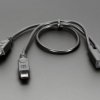 Micro B USB 2-Way Y Splitter Cable