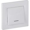 Przycisk 1-biegunowy z podświetleniem, biały Asfora EPH1600121