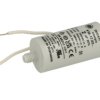 Kondensator; polipropylenowy; silnikowy (rozruchowy); 4161702GA; 2uF; 425V AC; fi 28x55mm; z przewodami; śruba bez nakrętki; Duc