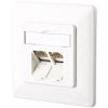 Metz Connect 1307381002-I Cat 6 2-Port Flush Mount Network Outlet Pure White