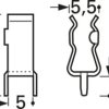 Fuse holder clip, 5 x 20 mm, PCB mounting, 1053.68