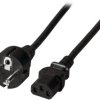Power cable, Europe, plug type E + F, straight on C13 socket, straight, black, 2 m, EK508SW.2