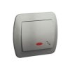 AKORD Wyłącznik schodowy podświetlany aluminiowy metalik AW6L/26 KONTAKT SIMON