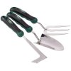 Draper 27436 Stainless Steel Heavy Duty Soft Grip Fork, Trowel & Weeder Set 3 Pc