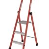 Drabina schodkowa l. stopni: 3 Włókno szklane wysokość 0.69m TUBESCA do 150kg 5.9kg