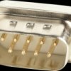 105-09-1-3-1 D-SUB plug, 9-pin, stamped contacts, gold plated