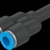 133147 Connector, Y-shaped, 2 x diameter 8 mm <> 1 x diameter 6 mm