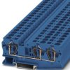 Through terminal block, spring balancer connection, 0.2-10 mm², 3 pole, 41 A, 8 kV, blue, 3036479