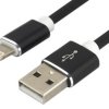 Kabel USB-A do Lightning 1m silikonowy czarny 2.4A