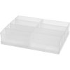Compartment insert kit, transparent, (L x W x D) 220 x 160 x 47 mm, EINSATZ 55 4XA8-2, package with 4 pieces