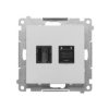 SIMON 55 Gniazdo HDMI + RJ45 kat.6. aluminium mat TGHRJ45.01/143 KONTAKT SIMON