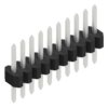 Pin header, 10 pole, pitch 1.27 mm, straight, black, SLVW103610Z